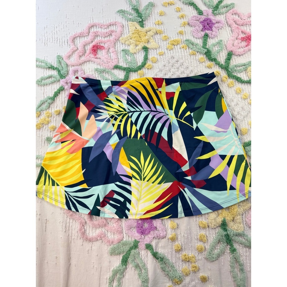 Jantzen Tropical Utopia Swim Skirt Palm Leaf‎ Print Wrap Front Size 6 JZ23733C - Picture 7 of 8